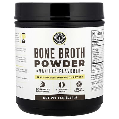 Left Coast Performance, Bone Broth Powder, Vanilla, 1 lb (454 g)