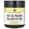Left Coast Performance, 프리바이오틱 아카시아 섬유소 함유 MCT 오일 분말 콜라겐 펩타이드, 바닐라, 454g(1lb)