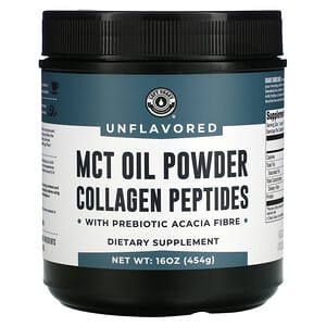 Left Coast Performance, MCT Oil Powder Collagen Peptides with Prebiotic Acacia Fibre, Unflavored, 16 oz (454 g)'