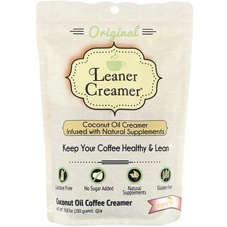 Leaner Creamer, مبيض القهوة بزيت جوز الهند، أصلي، 9.87 أونصة (280 جم)