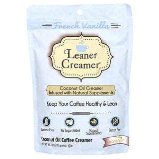 Leaner Creamer, Crème à café à l'huile de noix de coco, vanille française, 280 g