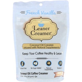 Leaner Creamer, Заменитель сливок для кофе из кокосового масла, французская ваниль, 280&nbsp;г