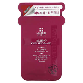 Leaders, Mediu, Amino Clearing Beauty Mask, 1 Sheet, 0.84 fl oz (25 ml)