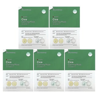 Leaders, Cica Calming Beauty Mask, 5 feuilles, 30 ml chacune