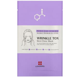Leaders, Wrinkle Tox، قناع الجمال Skin Clinic‏، 1 قناع ورقي، 25 مل