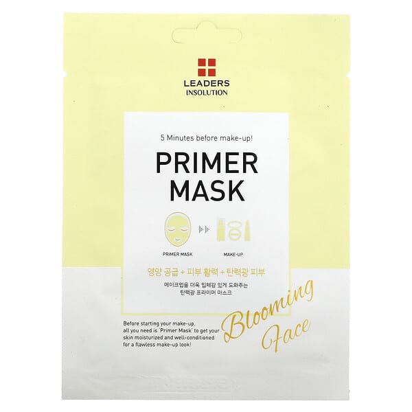 Leaders, Primer Beauty Mask, Blooming Face, 1 Sheet, 0.84 fl oz (25 ml)