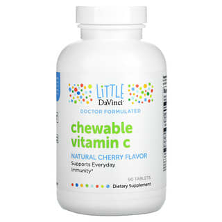 Little DaVinci, Vitamina C Mastigável, Cereja Natural, 90 Comprimidos