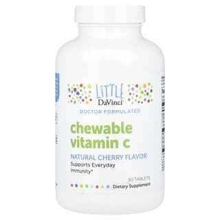 Little DaVinci, Vitamina C masticable, Cereza natural, 90 comprimidos