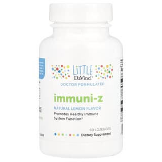Little DaVinci, Immuni-Z, Suplemento para un sistema inmunitario saludable, Limón natural, 60 pastillas