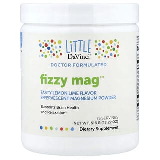 Little DaVinci, Fizzy Mag, Magnesio efervescente en polvo, Lima-limón`` 516 g (18,22 oz)