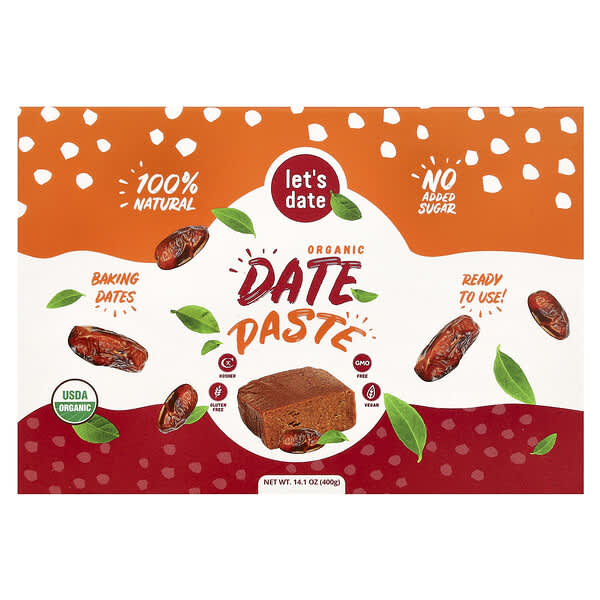 Let's Date, Organic Date Paste, 14.1 oz (400 g)