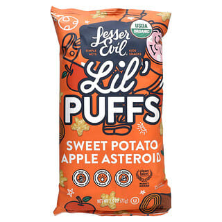 LesserEvil, Lil 'Puffs, Asteroide de batata y manzana`` 71 g (2,5 oz)