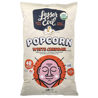 LesserEvil, Pop-corn, Cheddar blanc, 130 g