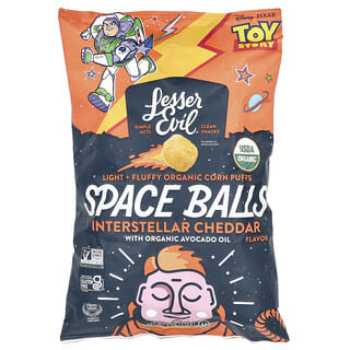 LesserEvil, Space Balls, Cheddar Interestelar com Óleo de Abacate Orgânico, 142 g (5 oz)