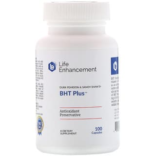 Life Enhancement, Durk Pearson & Sandy Shaw's BHT Plus, добавка с бутилгидрокситолуолом, 100 капсул
