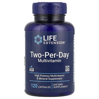 Life Extension‏, מולטי-ויטמין Two-Per-Day,‏V2, ‏120 כמוסות