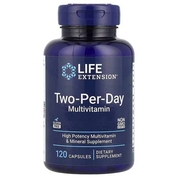 Life Extension, Dvoudenní multivitamín, V2, 120 kapslí
