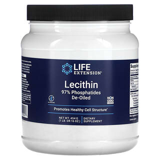 Life Extension‏, לציטין (Lecithin), 454 גרם (16 oz)