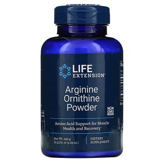 Life Extension, Arginina y ornitina en polvo, 150 g (5,29 oz)