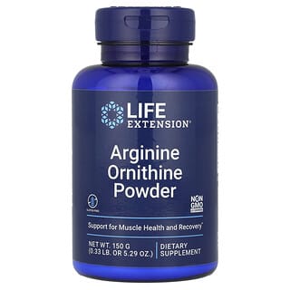 Life Extension, Аргинин орнитин на прах, 5,29 унции (150 g)