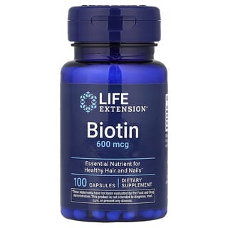 Life Extension, Biotin, 600 mcg, 100 Capsules