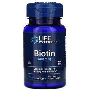 Life Extension, Biotine, 600 µg, 100 capsules