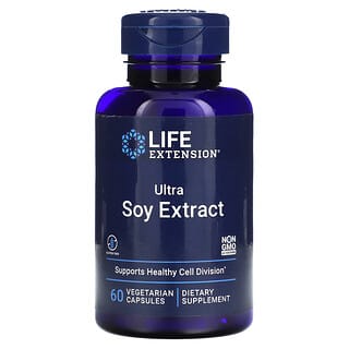 Life Extension, Ультраэкстракт сои, 60 вегетарианских капсул