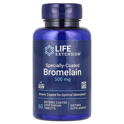 Life Extension, Specially Coated Bromelain Enteric-Coated Tablets, 500 mg, 60 Tablets