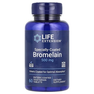Life Extension, Bromelaína con recubrimiento especial, 500 mg, 60 comprimidos con recubrimiento entérico
