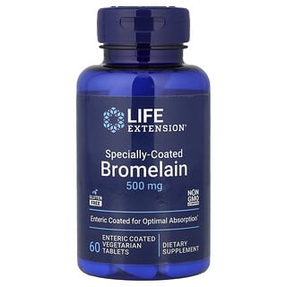 Life Extension, Specially-Coated Bromelain, 500 mg, 60 Enteric Coated Vegetarian Tablets