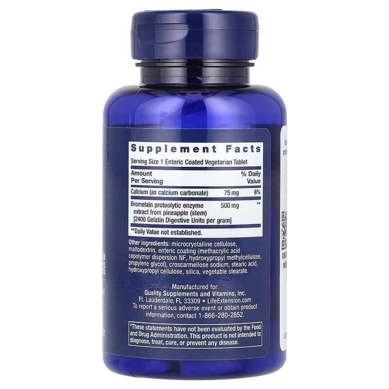 Specially-Coated Bromelain, 60 Enteric Coated Vegetarian Tablets