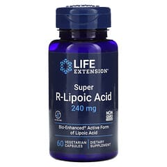 Life Extension‏, חומצה ליפואית Super R-Lipoic Acid‏, 240 מ"ג, 60 כמוסות צמחיות