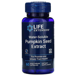Life Extension, 水溶性カボチャ種子エキス、ベジカプセル60粒