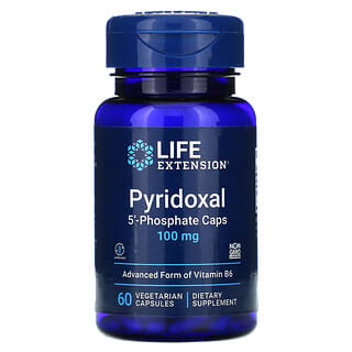 Life Extension, Cápsulas de Fosfato de Piridoxal, 100 mg, 60 Cápsulas Vegetarianas