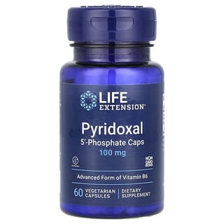 Life Extension, Cápsulas de piridoxal-5'-fosfato, 100 mg, 60 cápsulas vegetales