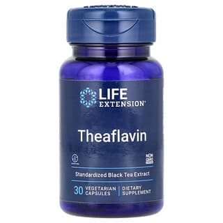 Life Extension, Стандартизированный экстракт теафлавина, 30 вегетарианских капсул