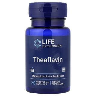 Life Extension, Theaflavin，標準化紅茶提取物，30 粒素食膠囊（每粒膠囊 350 毫克）