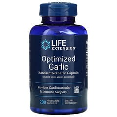 Life Extension, Ajo optimizado, Cápsulas de ajo estandarizado, 200 cápsulas vegetales