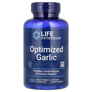 Life Extension, Optimized Garlic，標準化大蒜膠囊，200 粒素食膠囊