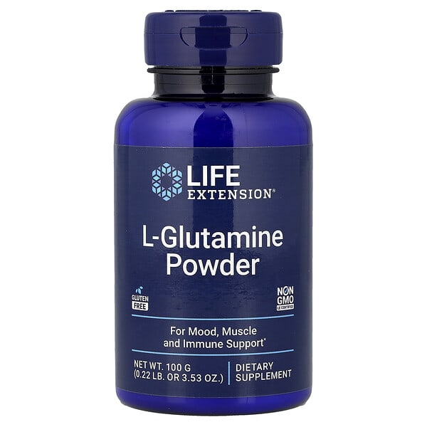 Life Extension, L-글루타민 분말, 100g(3.53oz)