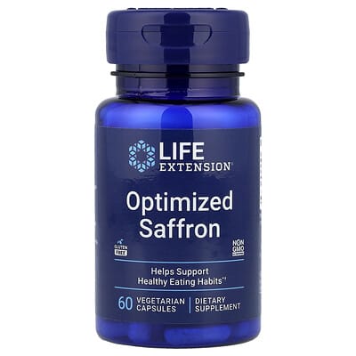 Life Extension, Optimised Saffron, 60 Vegetarian Capsules (78 mg per Capsule)