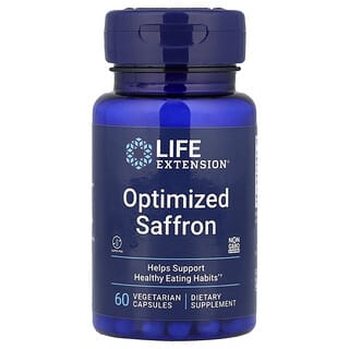 Life Extension, оптимизированный шафран, 88,25 мг, 60 вегетарианских капсул
