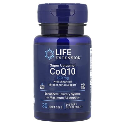 Life Extension, Super Ubiquinol CoQ10 with Enhanced Mitochondrial Help, 100 mg, 30 Softgels