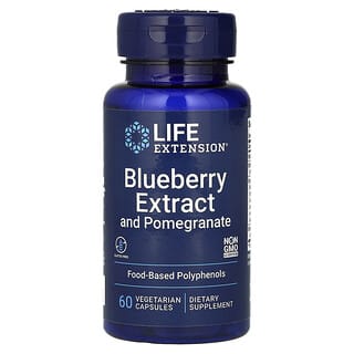 Life Extension, Extracto de arándano azul y granada, 60 cápsulas vegetales
