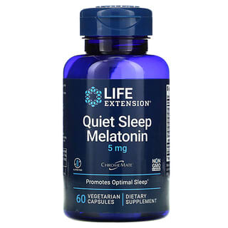 Life Extension, Sueño tranquilo, Melatonina, 5 mg, 60 cápsulas vegetales