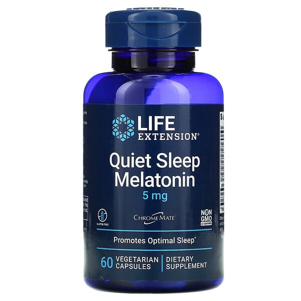 Life Extension‏, Quiet Sleep, Melatonin, 5 mg, 60 Vegetarian Capsules
