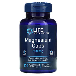Life Extension, капсули з магнієм, 500 мг, 100 вегетаріанських капсул
