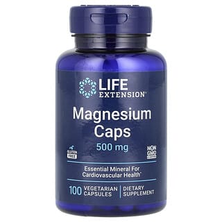 Life Extension, Magnesio en cápsulas, 500 mg, 100 cápsulas vegetales