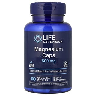 Life Extension, Магний в капсулах, 500 мг, 100 вегетарианских капсул