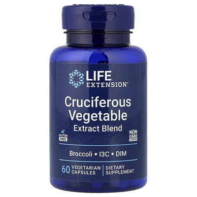 Life Extension, Triple Action Cruciferous Vegetable Extract, 60 Vegetarian Capsules